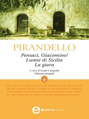 cover image of Pensaci, Giacomino!--Lumie di Sicilia--La giara